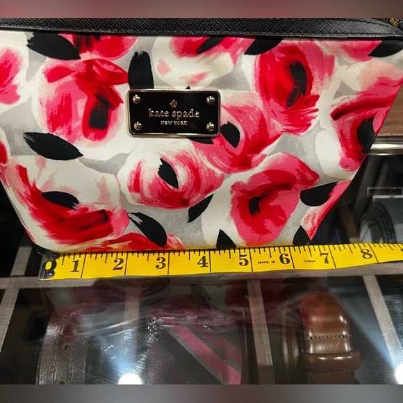 ♠️Kate Spade♠️ Pink and Black Floral Cosmetic Bag - Picture 11 of 11